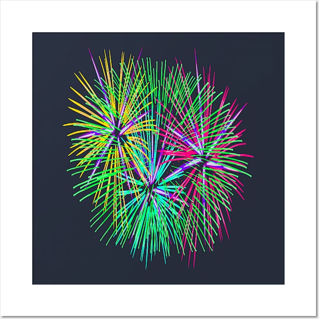 Light Up The Night Sky Colorful Fireworks Celebrations 3 Wall Art by taiche